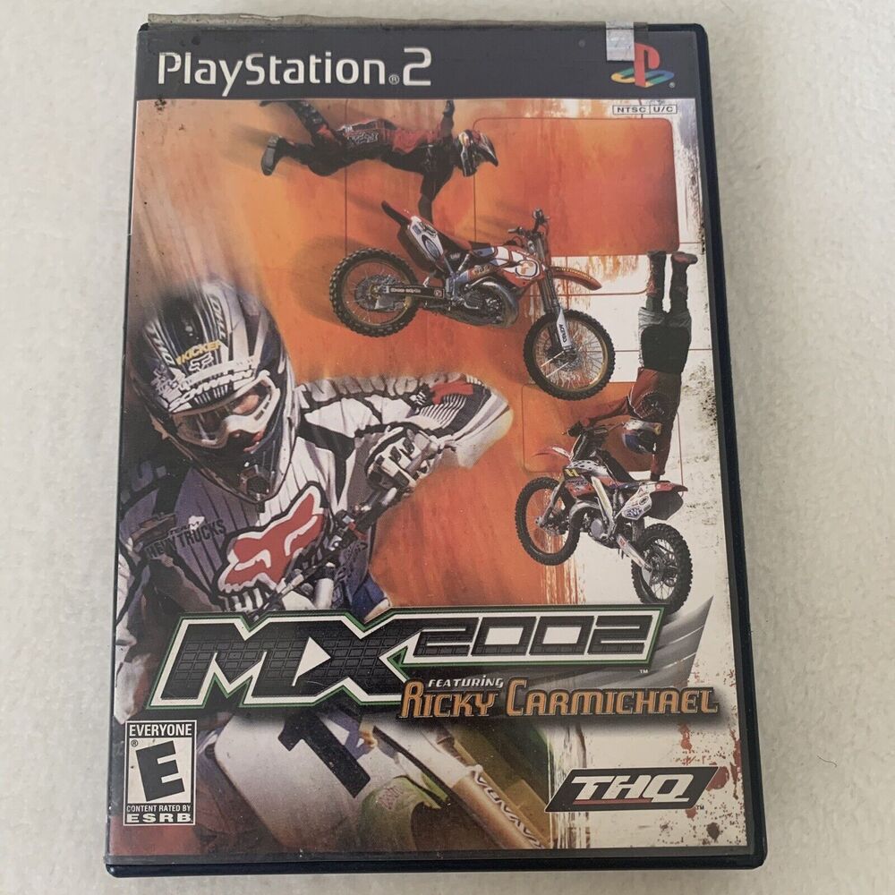 MX 2002 Featuring Ricky Carmichael Sony PlayStation 2 PS2 No Manual Tested Works
